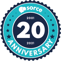 Sorce 20th anniversary badge